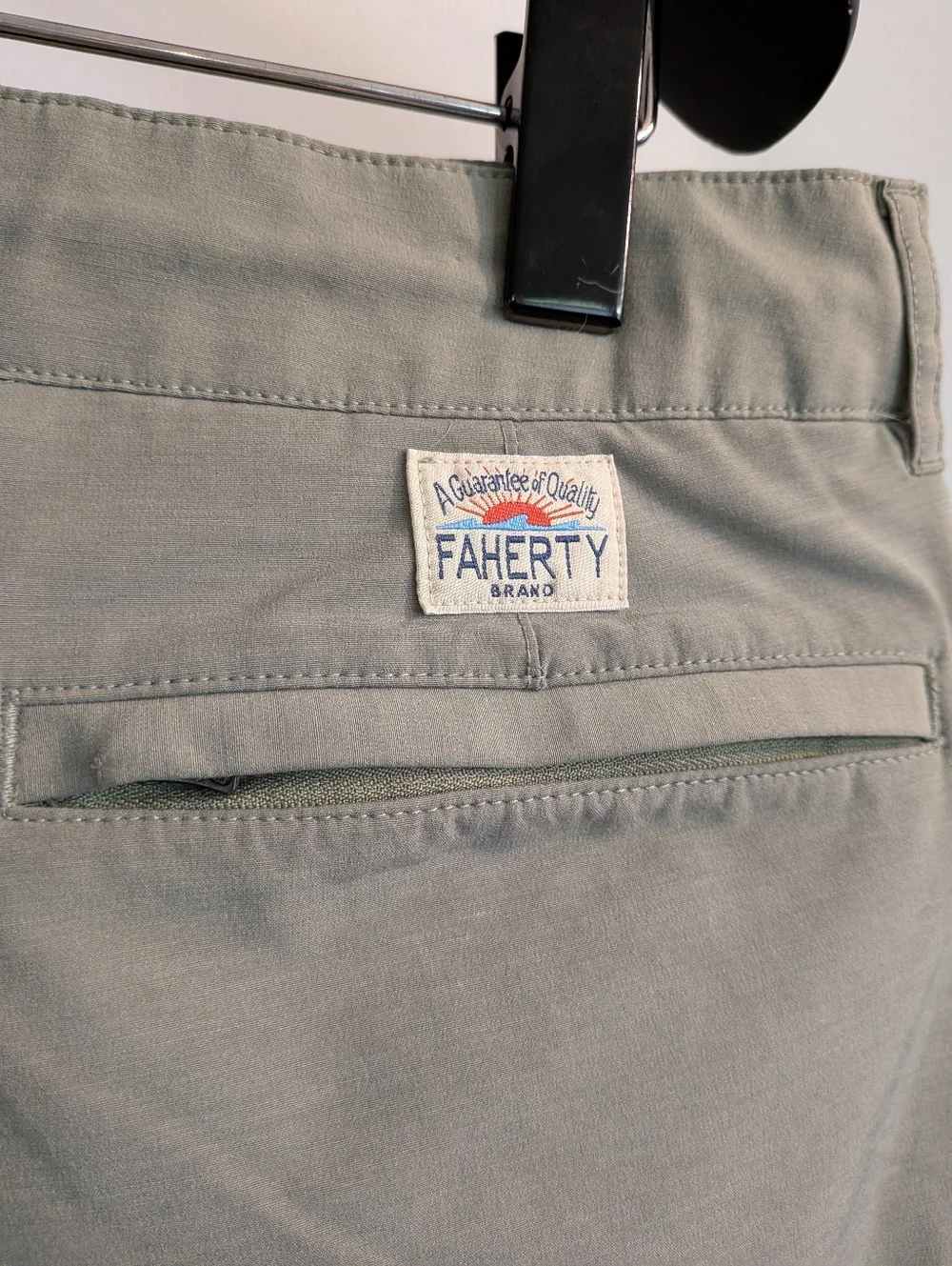 Faherty Lightweight Flat-Front Shorts in Olive All Day Drawstring